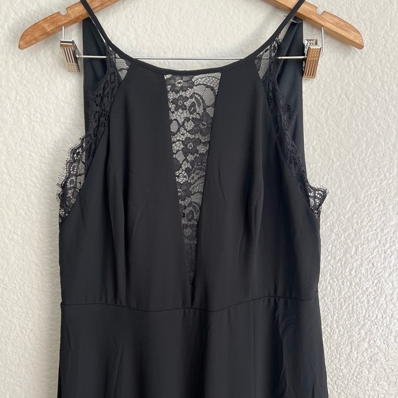 NWOT Romantic Mood Black Lace Sleeveless Maxi Dress - Picture 4 of 8